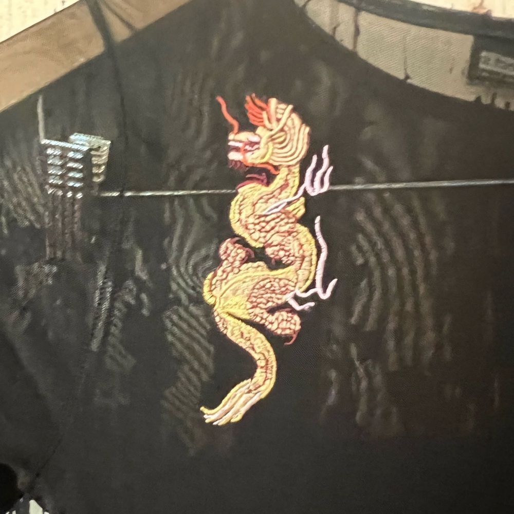 Vintage Necessary Objects Black Stretch Dress Wit… - image 5